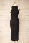 Reynosa Asymmetrical Black Midi Dress | La petite garçonne back view