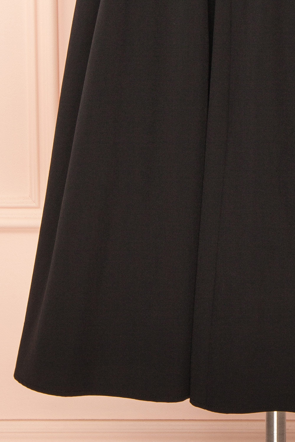 Rhonda Black Bustier Midi Dress with Flared Skirt | Boutique 1861 bottom 