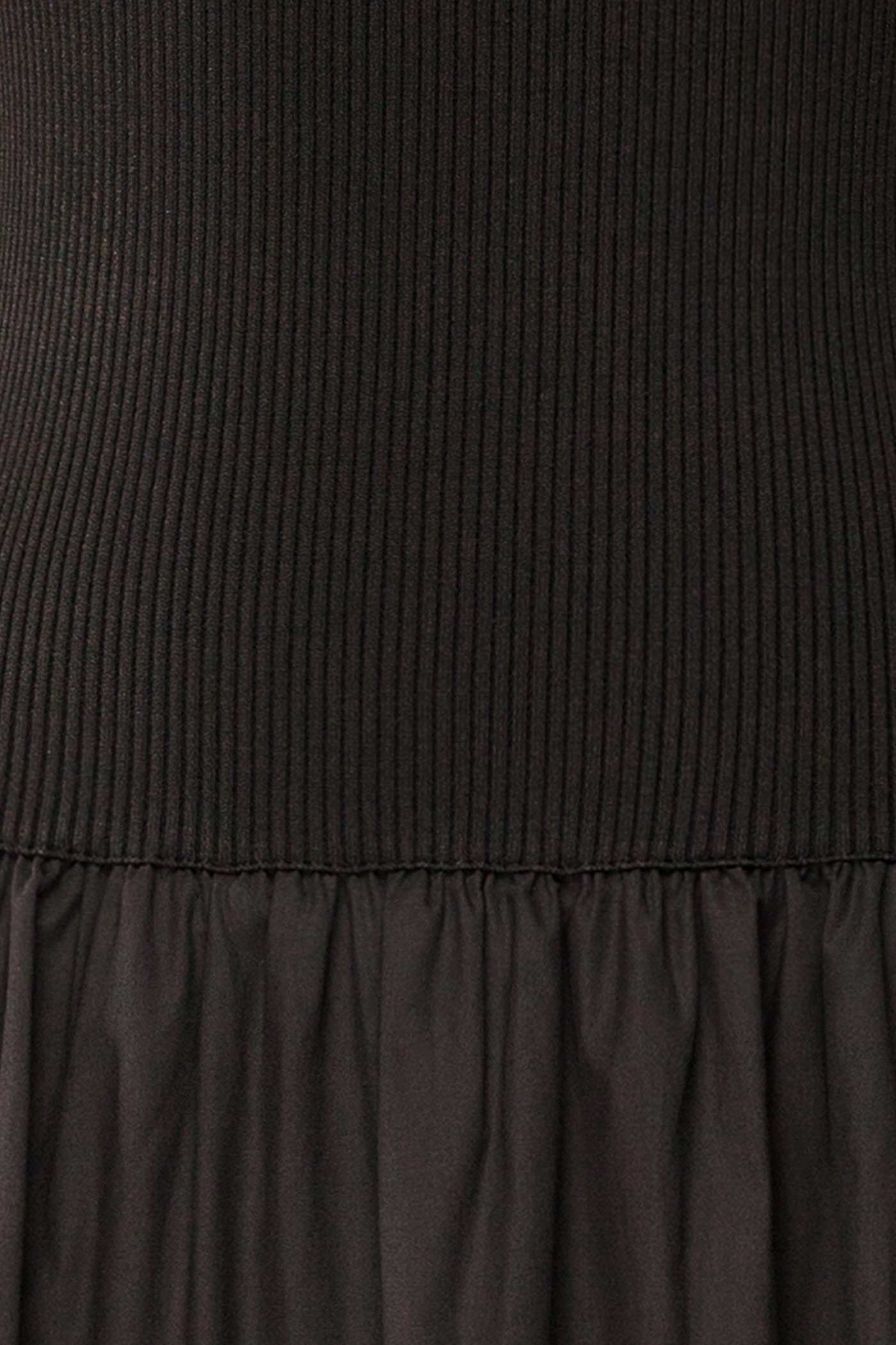 Rhory Black Midi Dress with Open Back | La petite garçonne