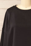 Rikuzen Black Oversized Sweater | La petite garçonne front