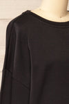 Rikuzen Black Oversized Sweater | La petite garçonne side