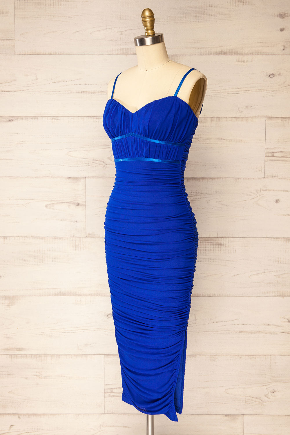 Rilievo Bleu Robe Midi Ajustee La petite garconne