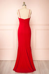 Rita Red Mermaid Dress w/ Thin Straps | Boutique 1861 back view
