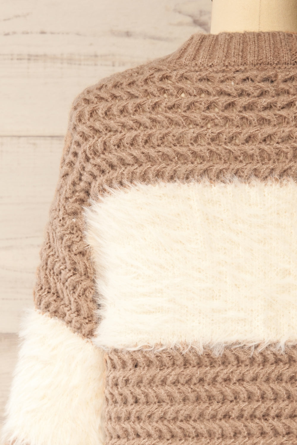 Rochefort Striped Fuzzy Knit Sweater | La petite garçonne back