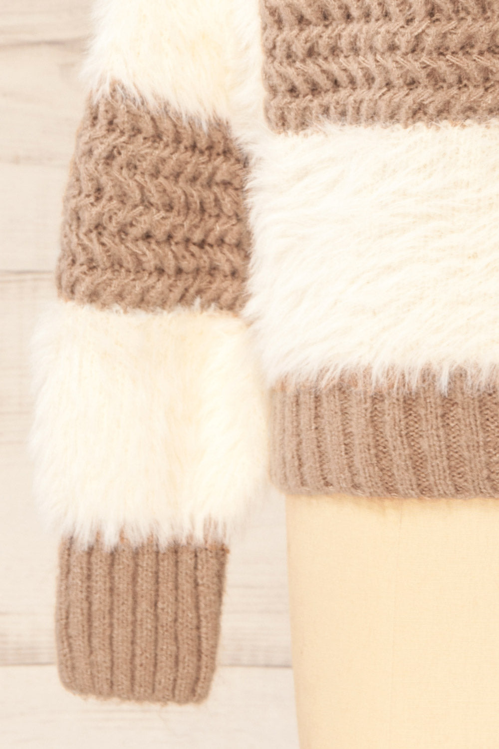 Rochefort Striped Fuzzy Knit Sweater | La petite garçonne sleeve 