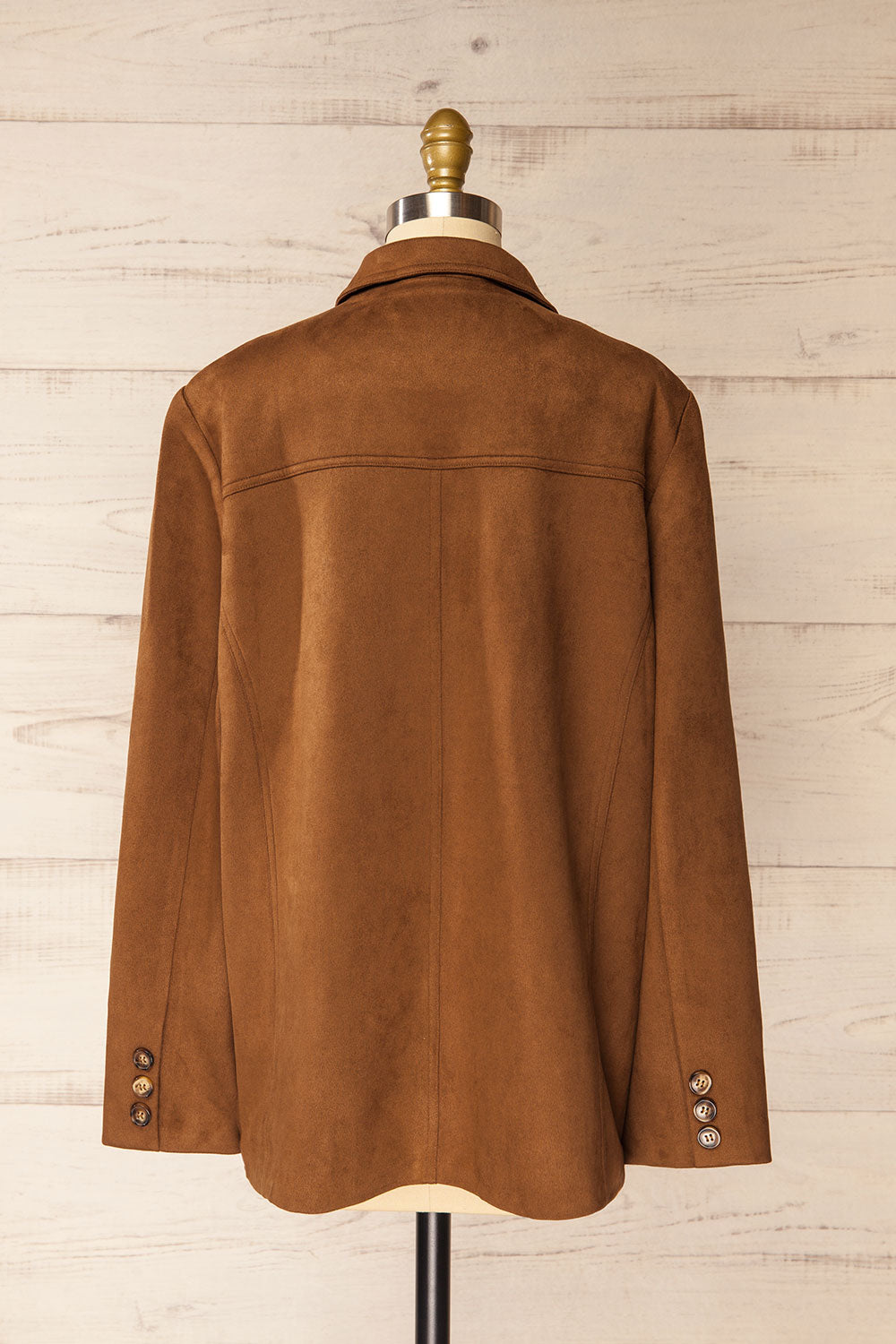 Rodhe Brown Semi-Suede Jacket | La petite garçonne back view