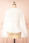Romilly White Openwork Lace Long Sleeve Top | Boutique 1861 back view