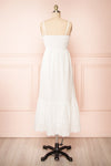 Ronisia White Midi Dress w/ Openwork | Boutique 1861 back view