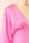 Rosalyn Short Pink Dress w/ Puffy Sleeves | Boutique 1861 side