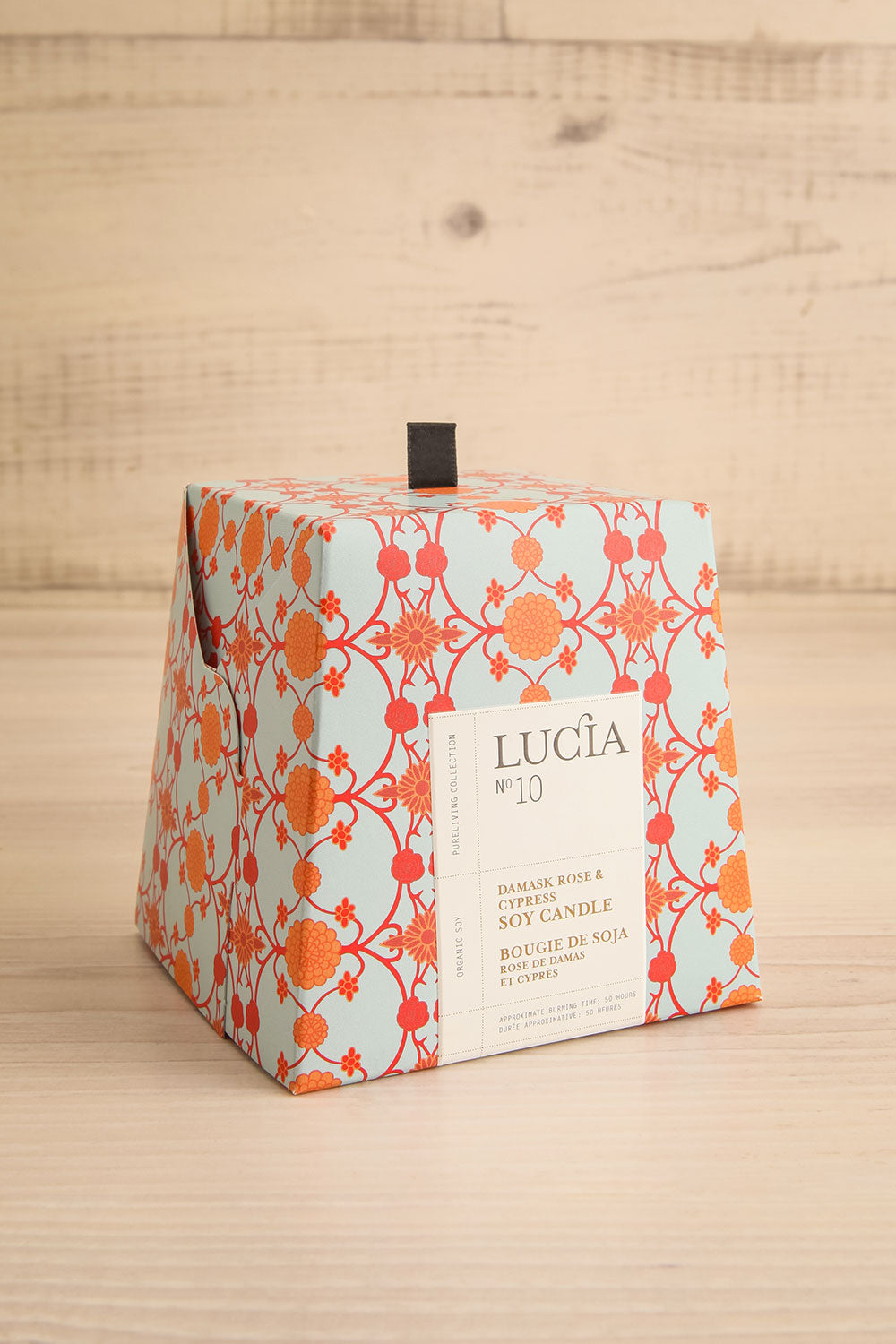 Damask Rose and Cypress Candle by Lucia - 2 Options | Maison garçonne tall box