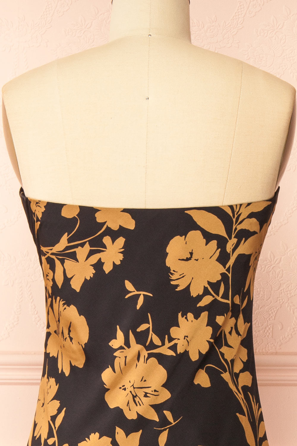 Roseana | Floral Satin Strapless Dress