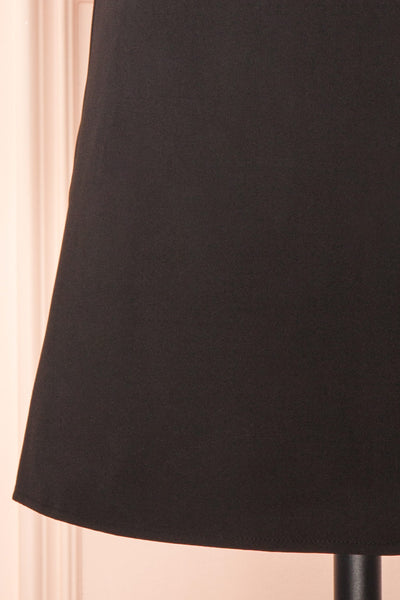 Rosette Short Black Dress w/ White Bows | Boutique 1861 bottom