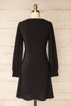 Rotherham Black Short A-line Dress w/ Long Sleeves | La petite garçonne back view