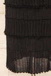 Rotherwick Black Knit Openwork Midi Dress | La petite garçonne bottom