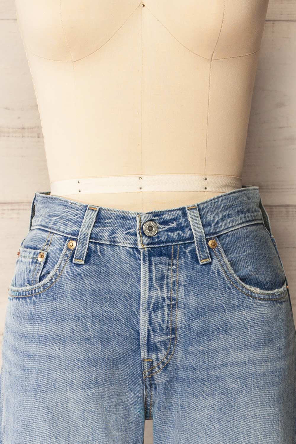 Rovereto Mid-Rise Blue Denim Pants | La petite garçonne front