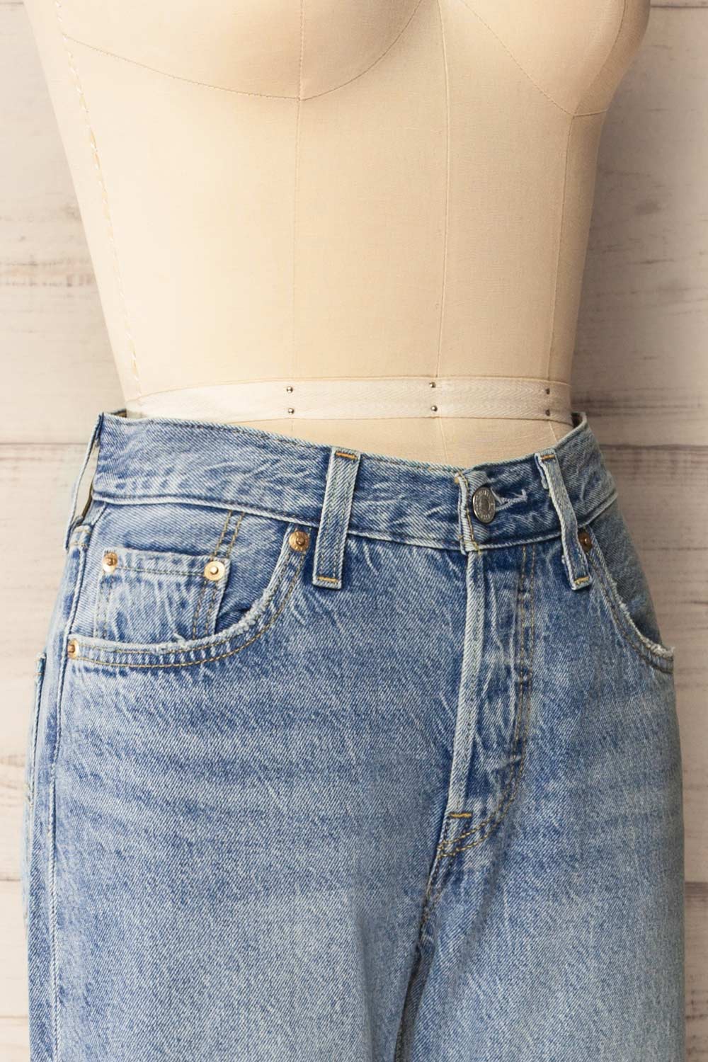 Rovereto Mid-Rise Blue Denim Pants | La petite garçonne side