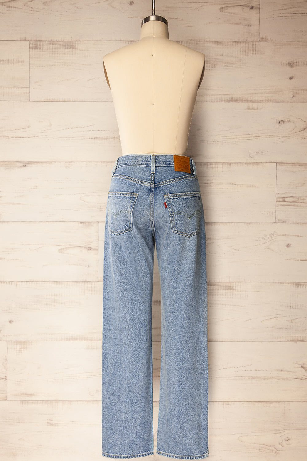 Rovereto Mid-Rise Blue Denim Pants | La petite garçonne back view