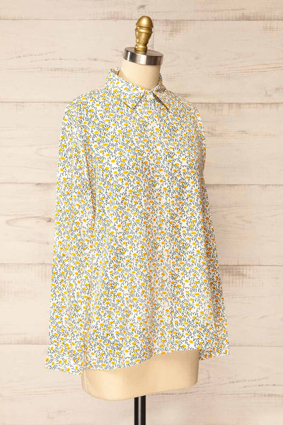 Rudyard Daisy Print Button-Up Shirt | La petite garçonne side view