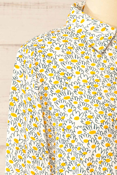 Rudyard Daisy Print Button-Up Shirt | La petite garçonne side