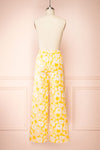 Rumer Yellow Floral High-Waisted Wide Leg Pants | Boutique 1861 back view