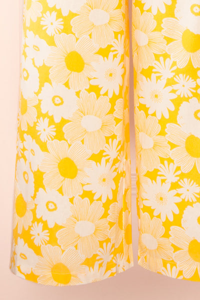 Rumer Yellow Floral High-Waisted Wide Leg Pants | Boutique 1861 bottom