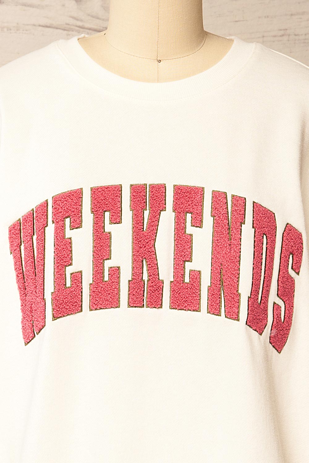 Rusca Oversized "Weekends" Sweatshirt | La petite garçonne fabric