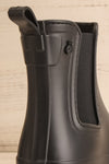 Rustavi Matte Black Platform Rain Boots | La petite garçonne back close-up