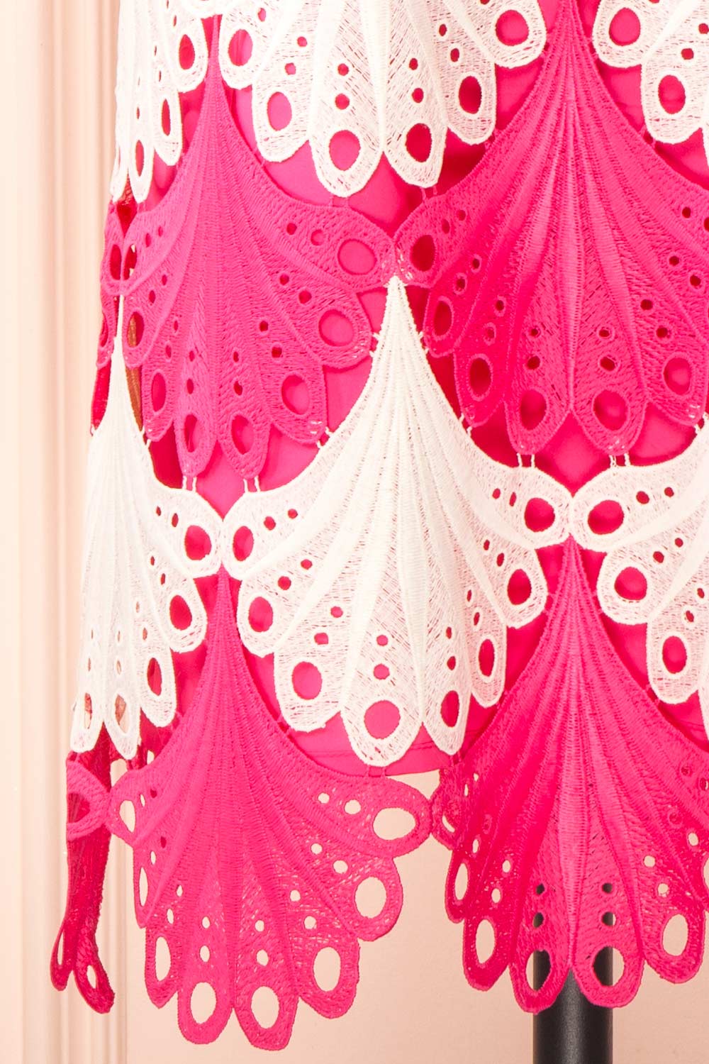 Ruthshelle Short Fuchsia Patterned Dress | Boutique 1861  bottom