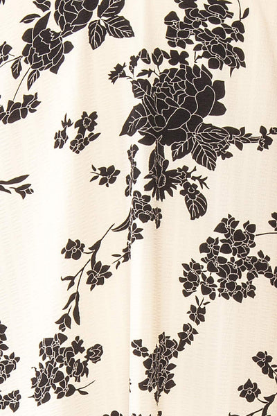 Rutta Ivory Floral Kimono w/ Ruffles | Boutique 1861 fabric