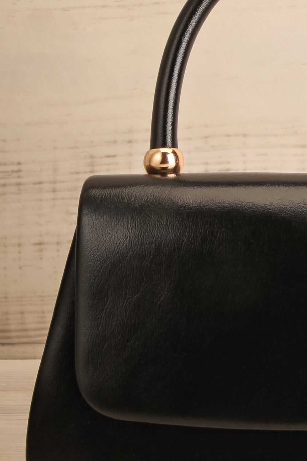 Rydell Black Crossbody Handbag | La petite garçonne front close-up