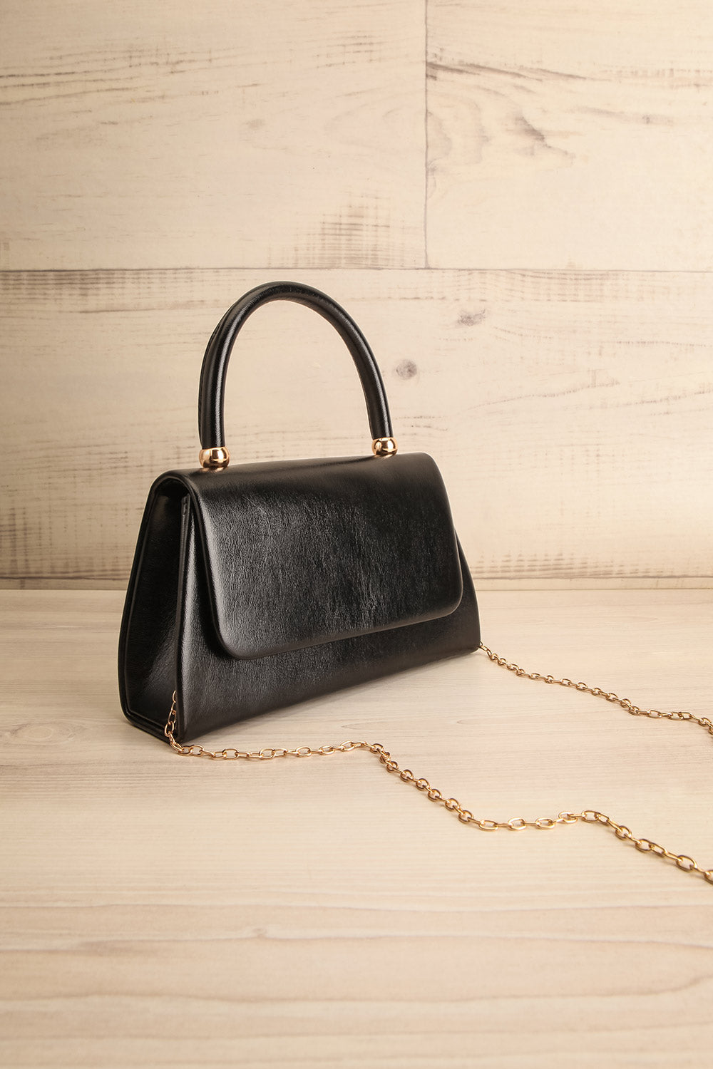 Rydell Black Crossbody Handbag | La petite garçonne side view