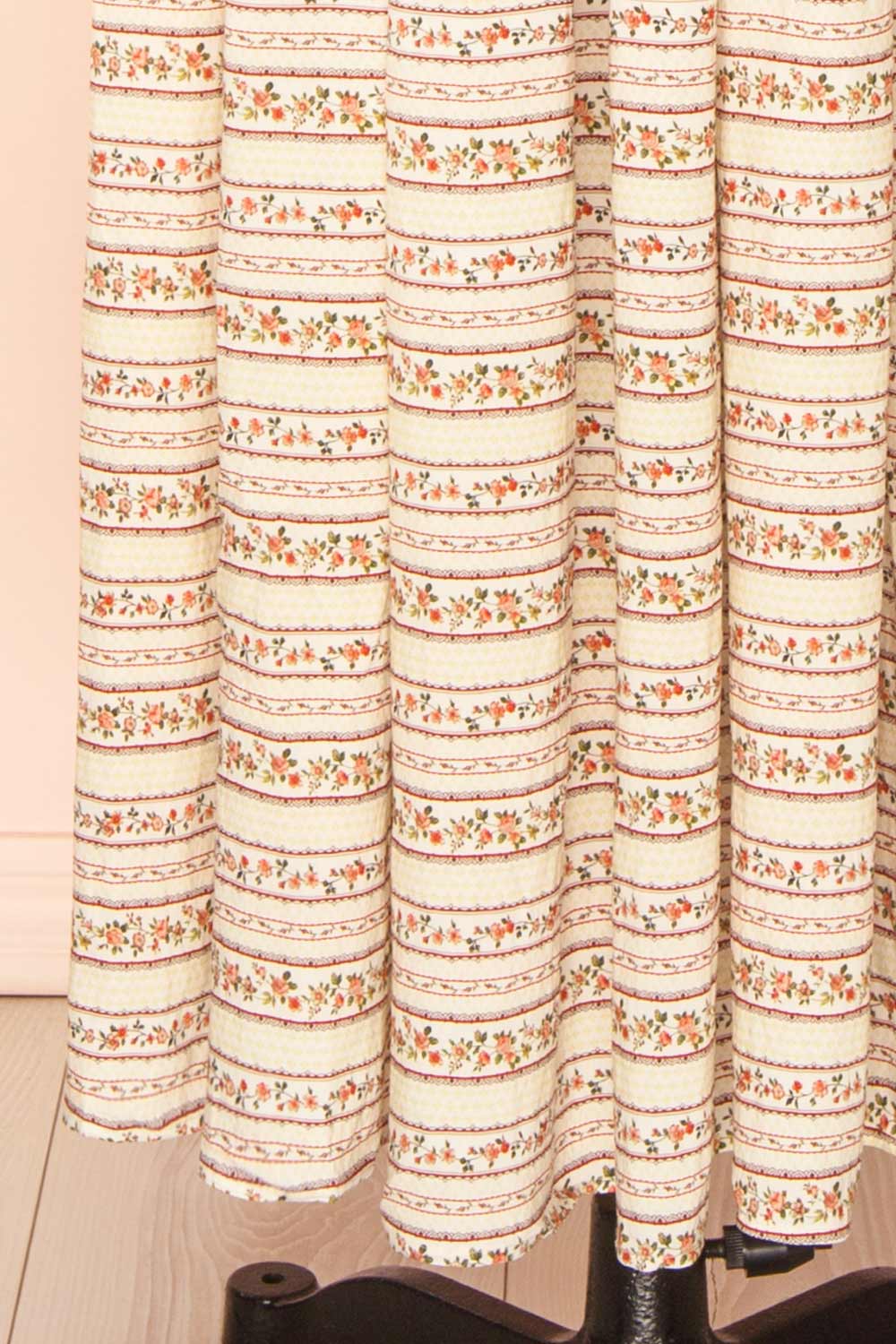 Sachiko Long Floral Dress with Tie-Up Straps | Boutique 1861 bottom