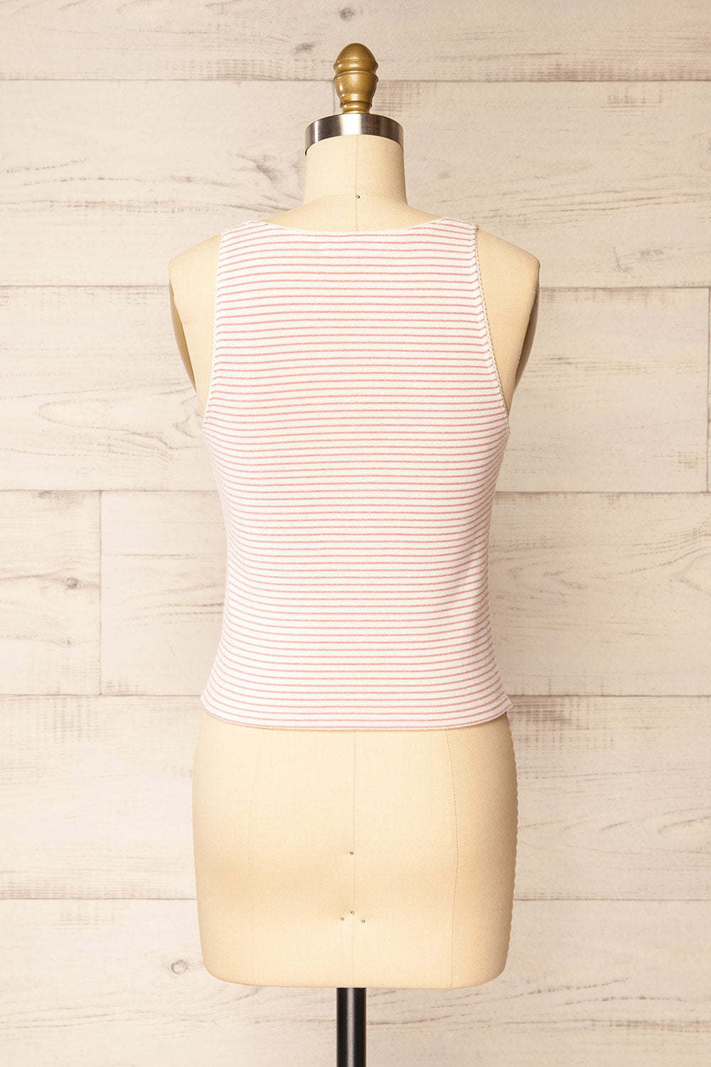 Sachymo Striped Tank Top w/ Scalloped Trim | La petite garçonne back view