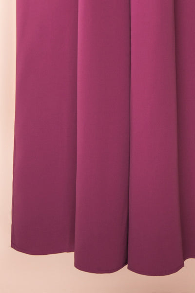 Saffira Deep Purple Jumpsuit w/ Ruffled Straps | Boutique 1861  bottom