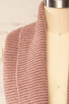 Saguenay Mauve Ribbed Knit Infinity Scarf | La petite garçonne loose close-up