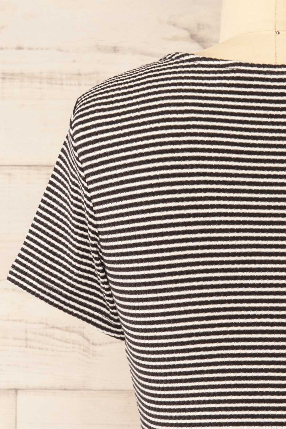 Sailar Short Striped T-Shirt w/ Buttons | La petite garçonne back
