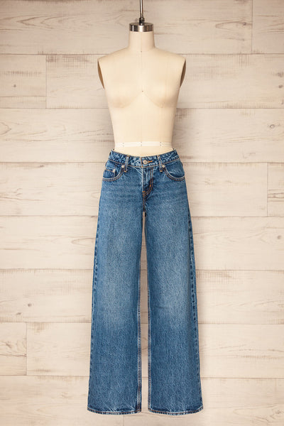 Saltilo Wide-Leg Low-Rise Jeans | La petite garçonne front view