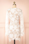 Samantha White Lacey Short Dress | Boutique 1861 back view