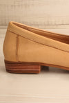 Sambina Caramel Leather Loafers w/ Golden Hardware | La petite garçonne side back close-up