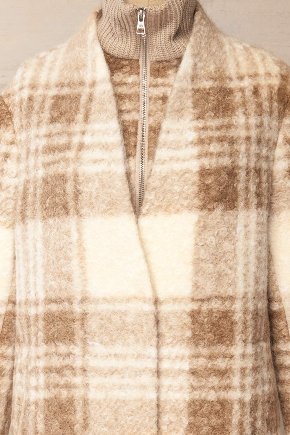 Samentha Plaid Felt Coat | La petite garçonne front