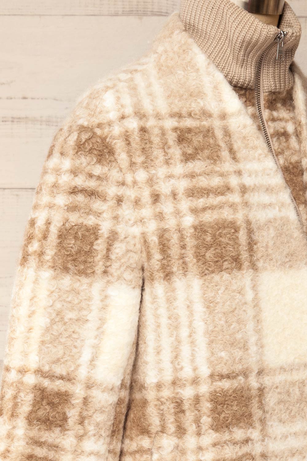 Samentha Plaid Felt Coat | La petite garçonne side