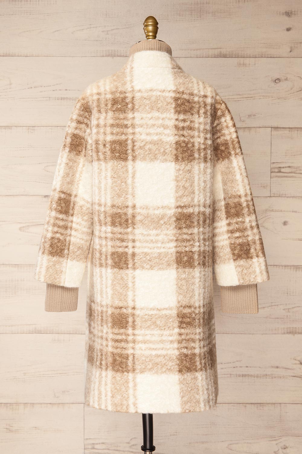 Samentha Plaid Felt Coat | La petite garçonne back view