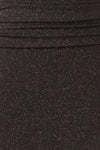 Samira Black Sparkly Mermaid Maxi Dress w/ Slit | Boutique 1861 fabric