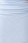 Samira Blue Sparkly Mermaid Maxi Dress w/ Slit | Boutique 1861 fabric