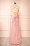 Samira Pink Sparkly Mermaid Maxi Dress w/ Slit | Boutique 1861  back view