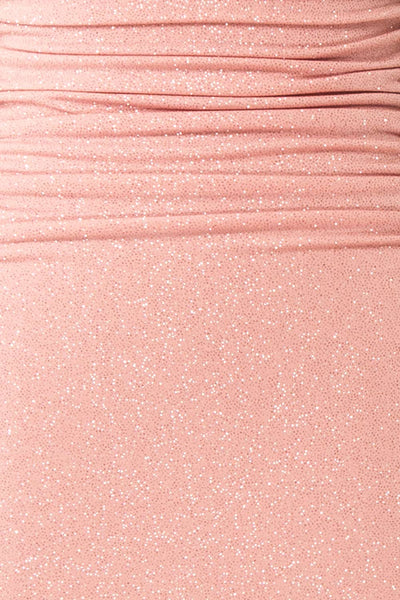 Samira Pink Sparkly Mermaid Maxi Dress w/ Slit | Boutique 1861  fabric