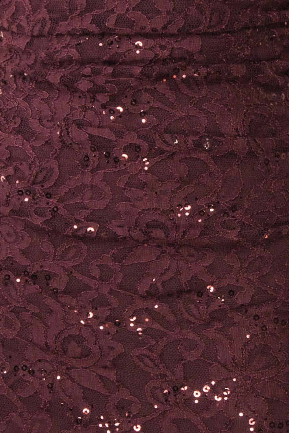 Samy Burgundy Sparkly Lace Mermaid Dress w/ Slit | Boutique 1861 fabric 