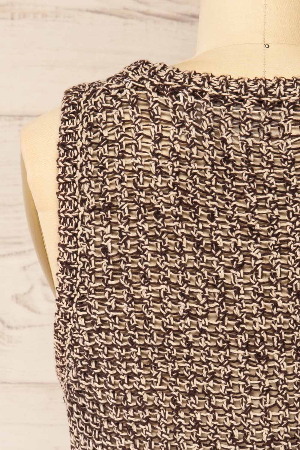 Sancola Brown Crochet Tank Top | La petite garçonne back