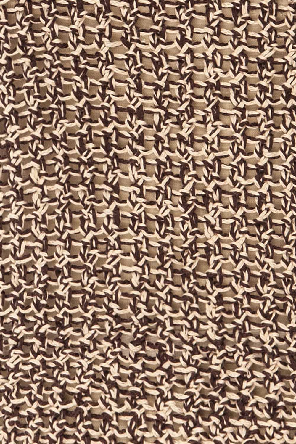 Sancola Brown Crochet Tank Top | La petite garçonne fabric 