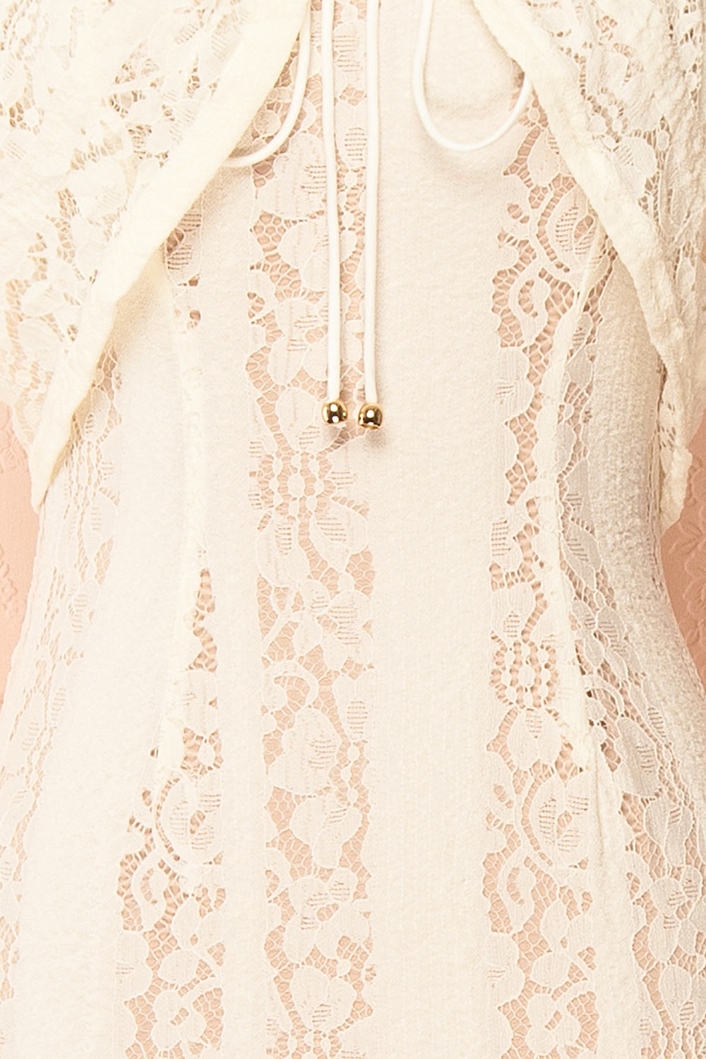 Sangaya Off-Shoulder Cream Lace Maxi Dress | Boudoir 1861 fabric 